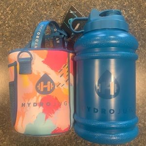 HydroJug in Canvas Painting Sleeve and Teal Blue Jug